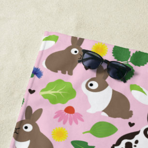 Serviette De Plage Les lapins Et Leurs Traitements Motif