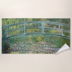 Serviette De Plage L'Etang Lily   Peinture vintage française