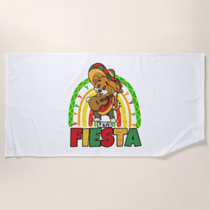 Serviette De Plage Lets Fiesta Chien