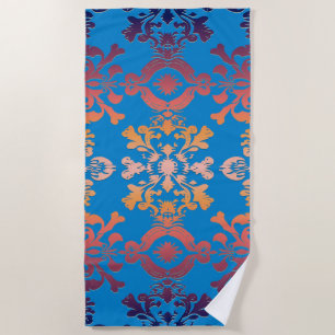 Serviette De Plage Lever de soleil sur Blue Sky Royal Damask