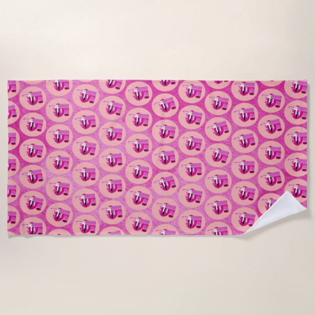 Serviette De Plage Lèvres (Devant)
