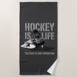 Serviette De Plage L'hockey est la vie