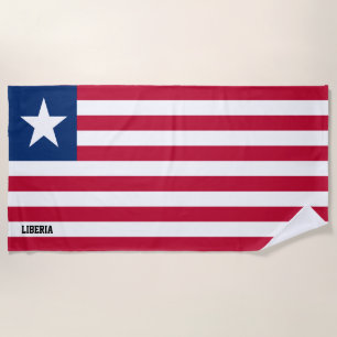 Serviette De Plage Liberia Drapeau splendide patriotique