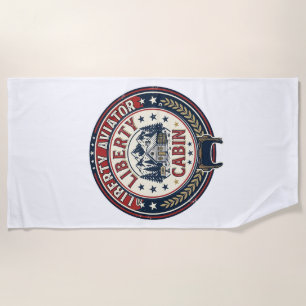 Serviette De Plage Liberty Aviator Patriotique Patriotique Aviation V