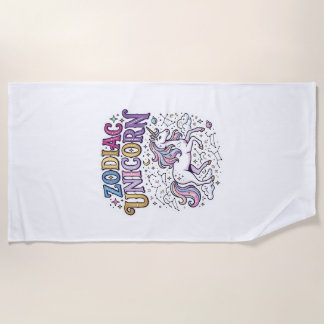 Serviette De Plage Licorne Zodiaque Licorne Marché de Vecteurs Premiu