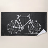 Ligne vintage Vélo Art Noir Blanc Minimaliste