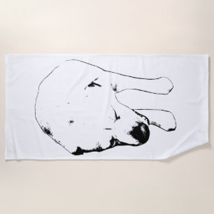 Serviette De Plage Lignes minimales, Snowbird Labrador