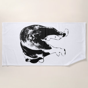 Serviette De Plage Lignes minimes de Bulldog, Humeur de Snowbird