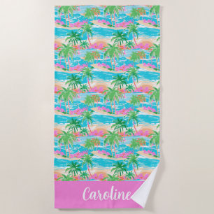 Serviette De Plage L'île tropicale de Palm Beach
