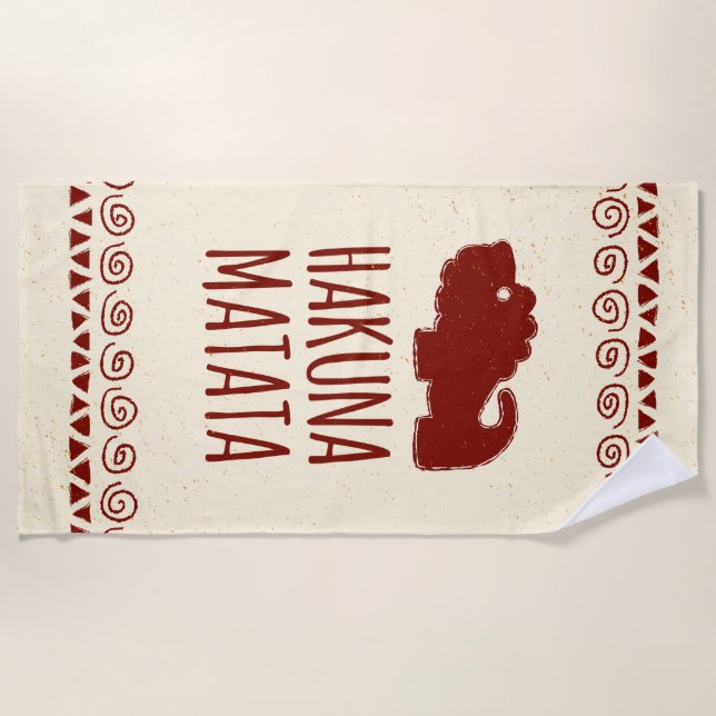 Serviette De Plage Lion de Hakuna Matata (Devant)