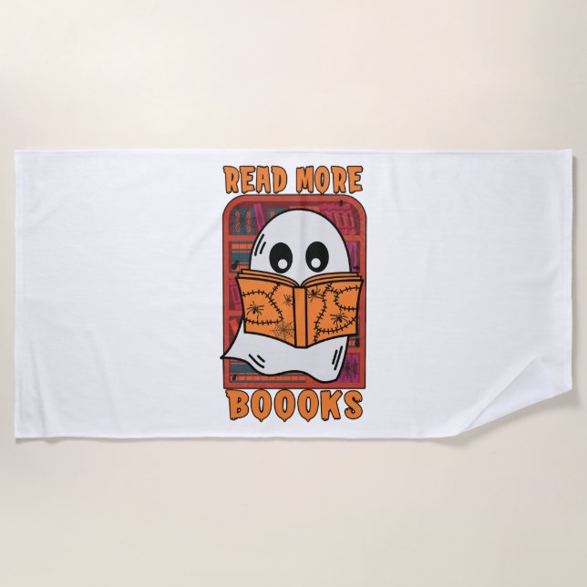 Serviette De Plage Lire plus Livres Bibliothèque Ghost Lecture Hallow (Devant)