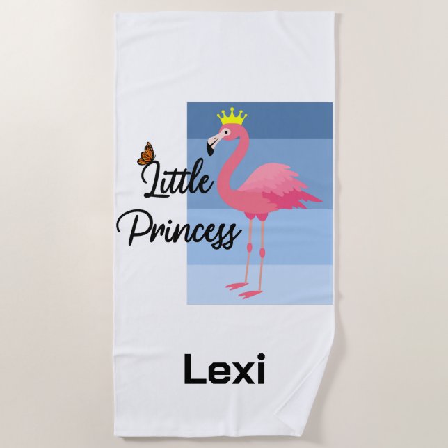 Serviette De Plage Little Princess Flamant rose rose - Beach Towe (Devant)