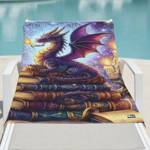 Serviette De Plage Livres de sorcier de dragon mystique