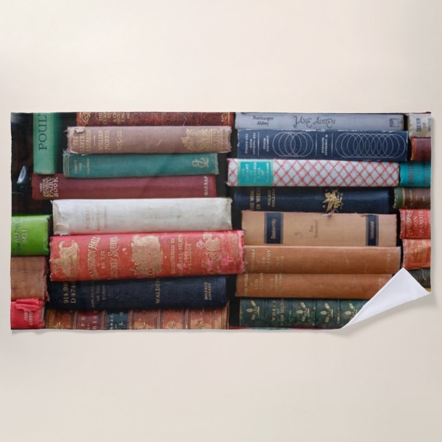 Serviette De Plage Livres Lire l'amour Vieux livres (Devant)