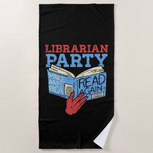 Serviette De Plage Livres - The Librarian Party Book Lover Cadeau