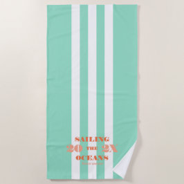 Serviette De Plage logo Bandes Célébration Nautique