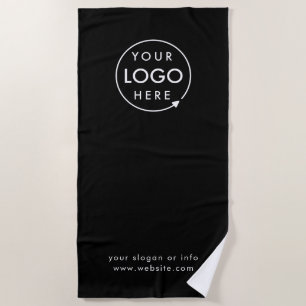 Serviette De Plage Logo d'entreprise Black Modern Design Promotionn