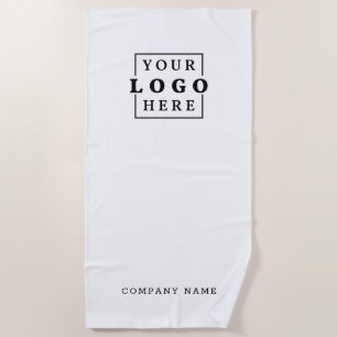 Serviette De Plage Logo d'entreprise minimal Nom de l'entreprise Marq