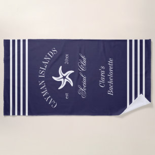 Serviette De Plage Logo du club social pour enterrement de vie de jeu