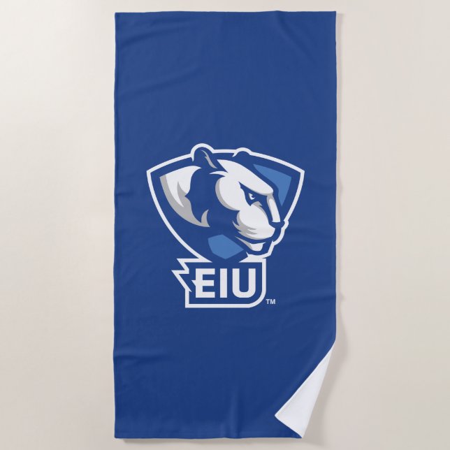 Serviette De Plage Logo Eastern Illinois University Panthers (Devant)