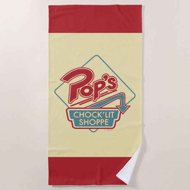 Serviette De Plage Logo rouge de la boutique Pop's Chock'Lit (Devant)