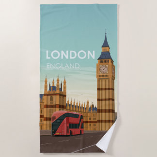 Serviette De Plage Londres Angleterre Big Ben Vintage voyage