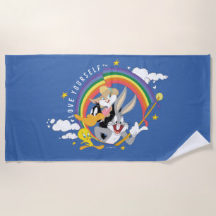 Serviette De Plage LOONEY TUNES™ - Love Yourself Pride Badge