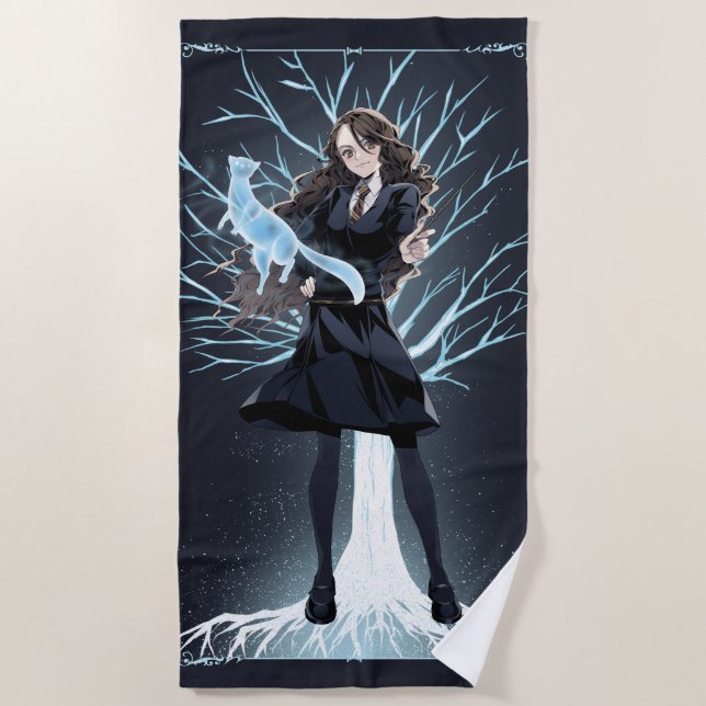 Serviette De Plage L'Otter Patronus d'Anime Hermione Granger (Devant)