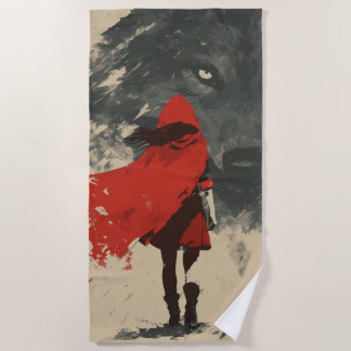Serviette de plage Loup du Petit Chaperon Rouge –