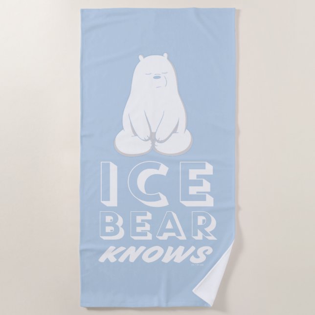 Serviette De Plage L'Ours De Glace Connaît (Devant)