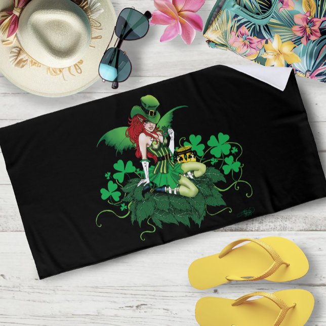 Serviette De Plage Luck Irish Fairy Green (Créateur téléchargé)
