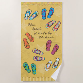 Serviette de plage lumineuse Flip Flop