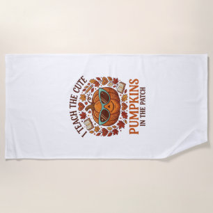 Serviette De Plage Lunettes de soleil Halloween Patch Citrouilles Mig