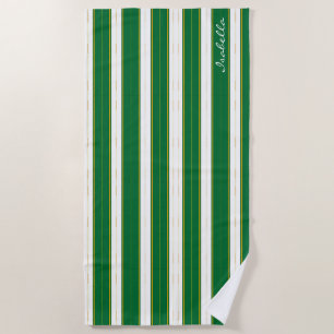Serviette De Plage Luxe Linge Moderne Green Gold Texture Collection