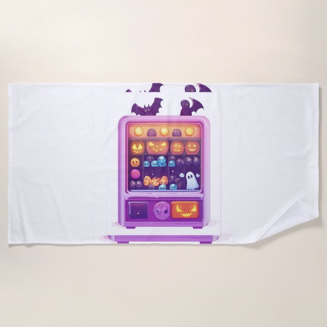 Serviette De Plage Machine à griffe de bonbons (Devant)