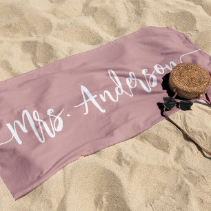 Serviette De Plage Madame Nouvelle Nom Mariée Lune de Miel