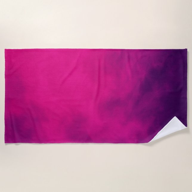 Serviette De Plage Magenta Purple Beach Towel - Personnalisable (Devant)