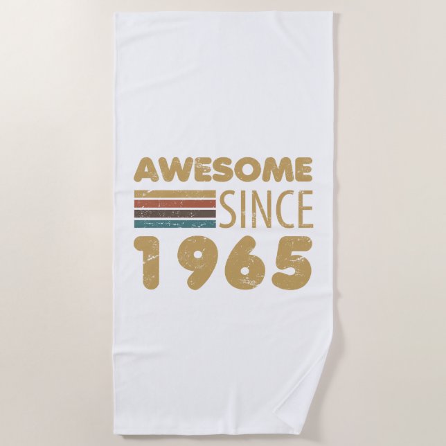 Serviette De Plage Magnifique depuis 1965 60e anniversaire (Devant)