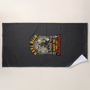 Serviette De Plage Maison Hantée Halloween Prête Depuis Tombstone
