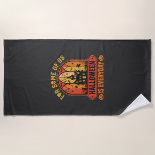 Serviette De Plage Maison Hantée Retro Halloween au Quotidien