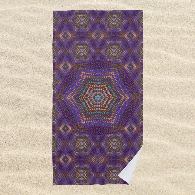 Serviette De Plage Mandala 5 Beach Towel (Créateur téléchargé)