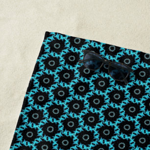 Serviette De Plage Mandala bleu électrique