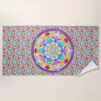 Serviette De Plage Mandala de la chanson arc-en-ciel
