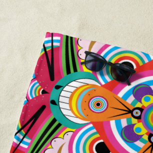 Serviette de plage Mandala Dragon Tigre