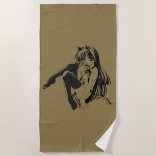 Serviette De Plage Manga, Neko Catgirl Furry Anime Loli Slave