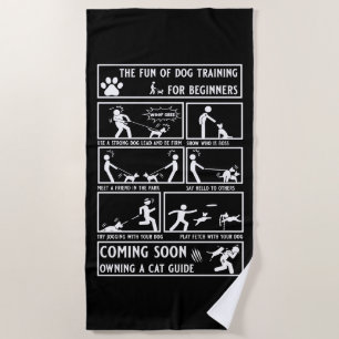Serviette De Plage Manuel d'instruction de chien amusant