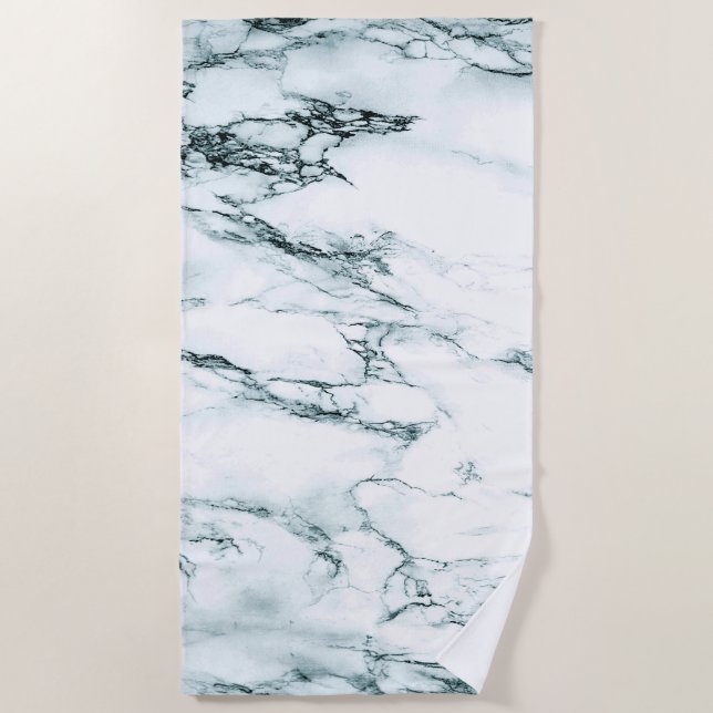 Serviette De Plage Marbre vert Veine look personnel (Devant)