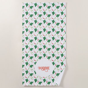 Serviette De Plage Margaritas, Chili Peppers et Cactus Fiesta