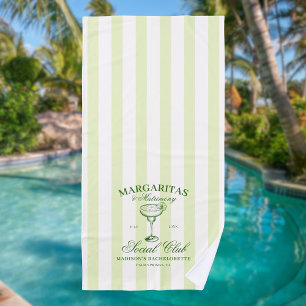 Serviette De Plage Margaritas et Bachelorette Matrimony