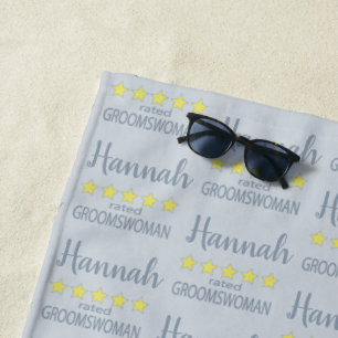 Serviette De Plage Mariage & Mariage Party 5 étoiles Groomswoman